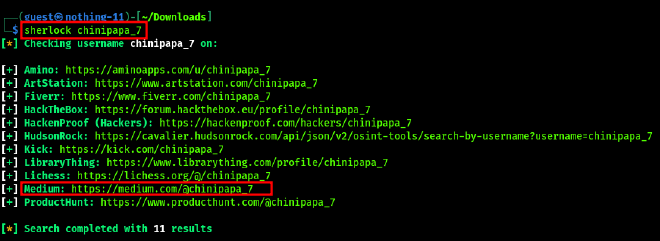 result of using sherlock